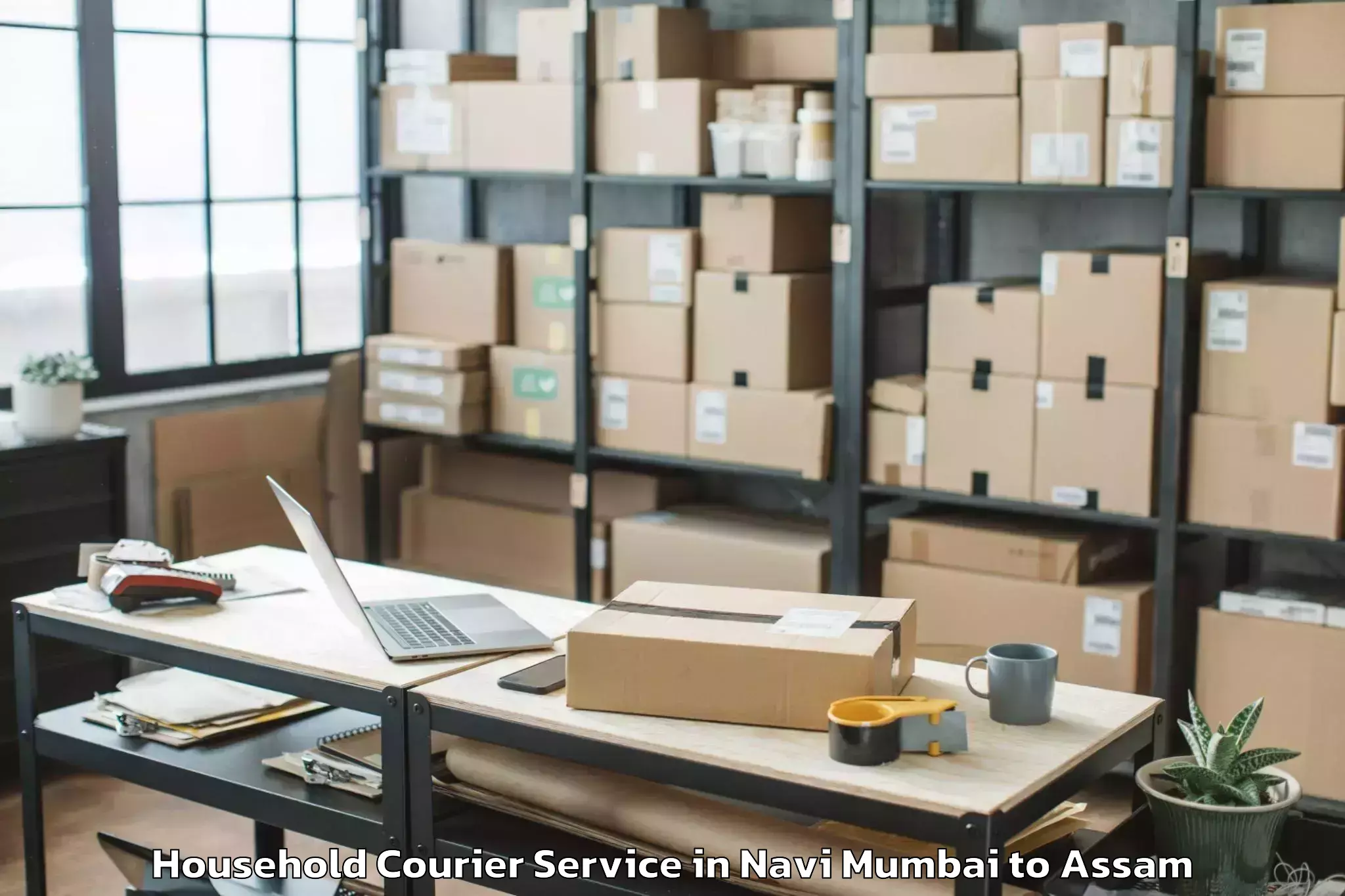 Efficient Navi Mumbai to Palasbari Household Courier